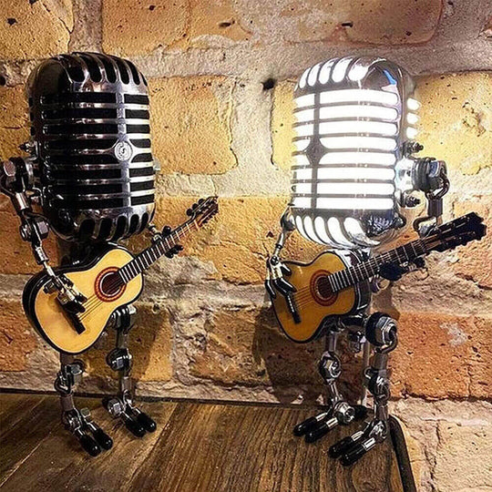 Mikrofon-Roboter-Schreibtischlampe mit verstellbaren LED-Leuchten 0