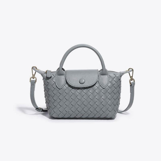 Mini-Tasche für Damen mit geflochtenem Design 11