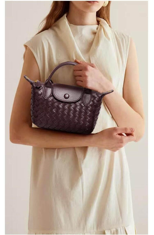 Mini-Tasche für Damen mit geflochtenem Design 3