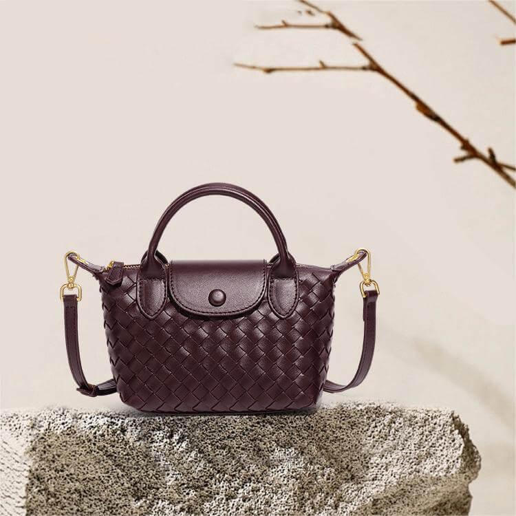 Mini-Tasche für Damen mit geflochtenem Design 4