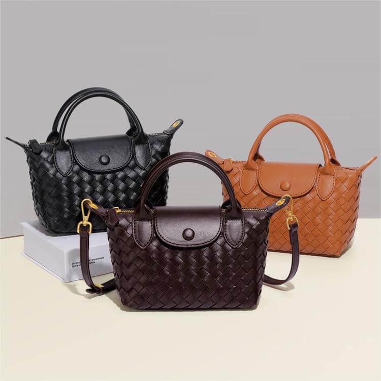 Mini-Tasche für Damen mit geflochtenem Design 5