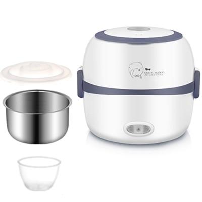 Mini Reiskocher Klein Tragbar mit 2 Ebenen für Schnelles Kochen 0