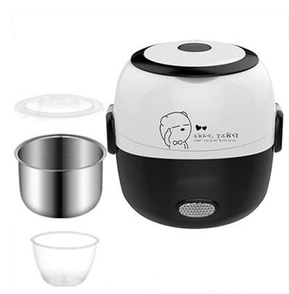 Mini Reiskocher Klein Tragbar mit 2 Ebenen für Schnelles Kochen 1