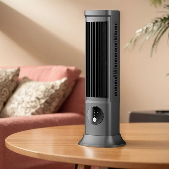 Mini Tischventilator Leise Mit Wiederaufladbarer Klimaanlage Und Drei Geschwindigkeitsstufen 0