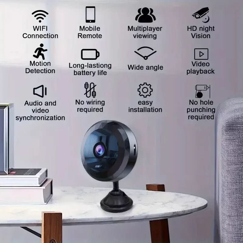 Mini Überwachungskamera WLAN mit Live Übertragung auf Handy, 1080P HD, Magnetische Montage für Zuhause und Büro 4