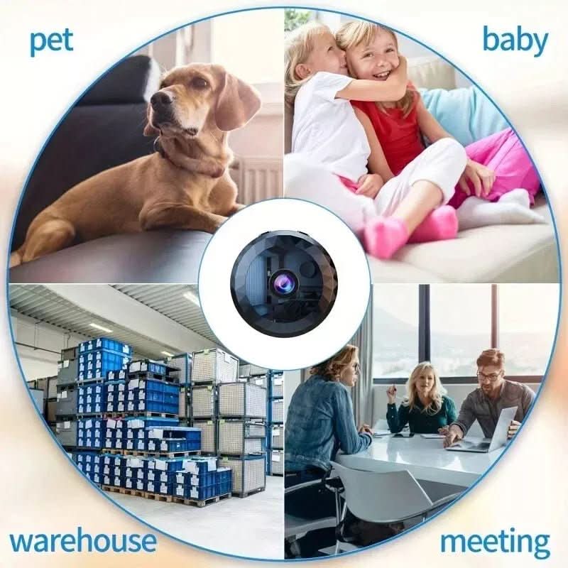 Mini Überwachungskamera WLAN mit Live Übertragung auf Handy, 1080P HD, Magnetische Montage für Zuhause und Büro 6