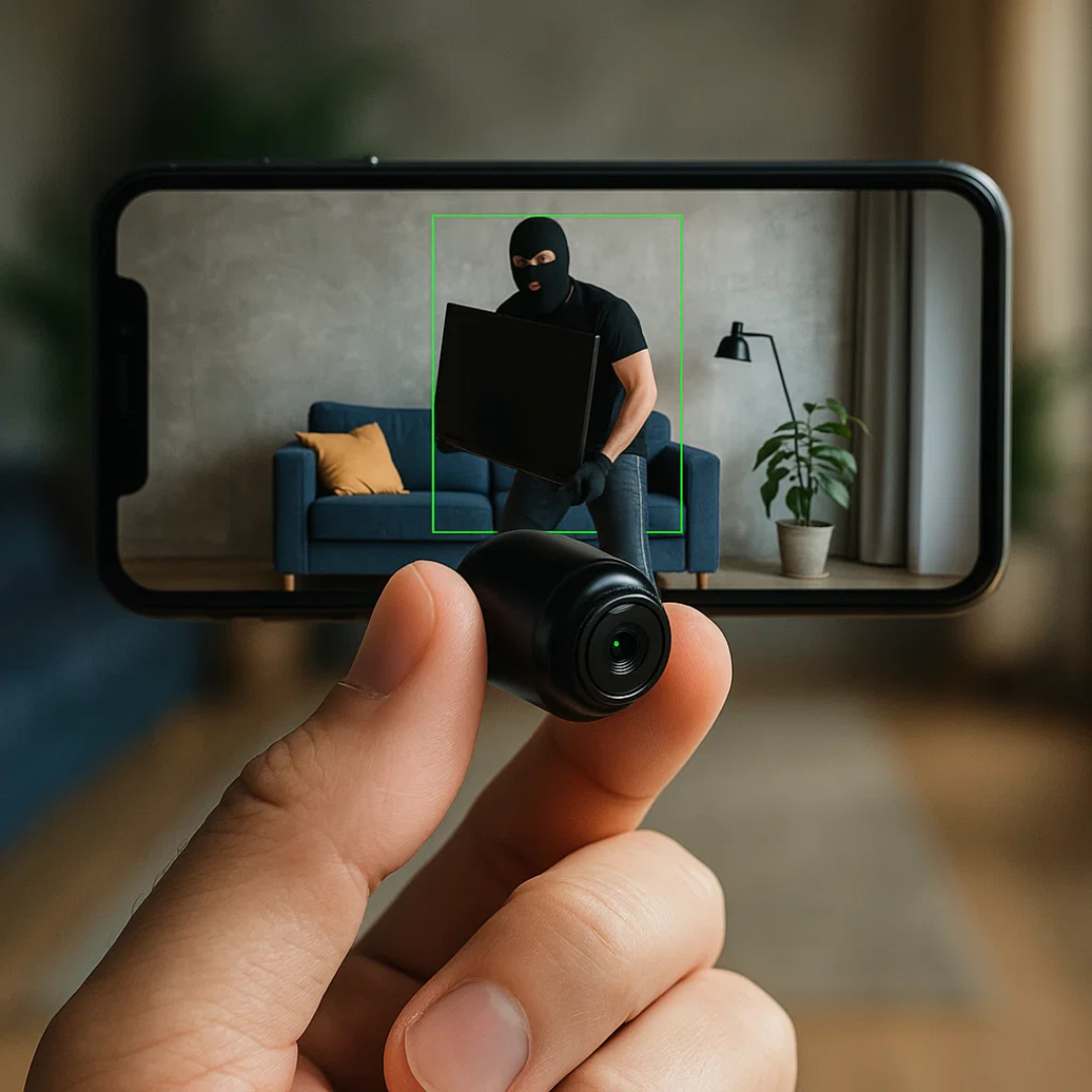 Mini Überwachungskamera Wlan für Innen mit 1080P Videoauflösung und Infrarot-Nachtsicht 0