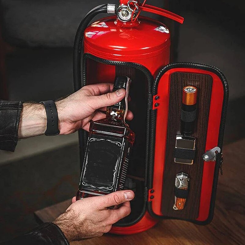 Minibar im Feuerlöscher-Design für die Hausbar 3
