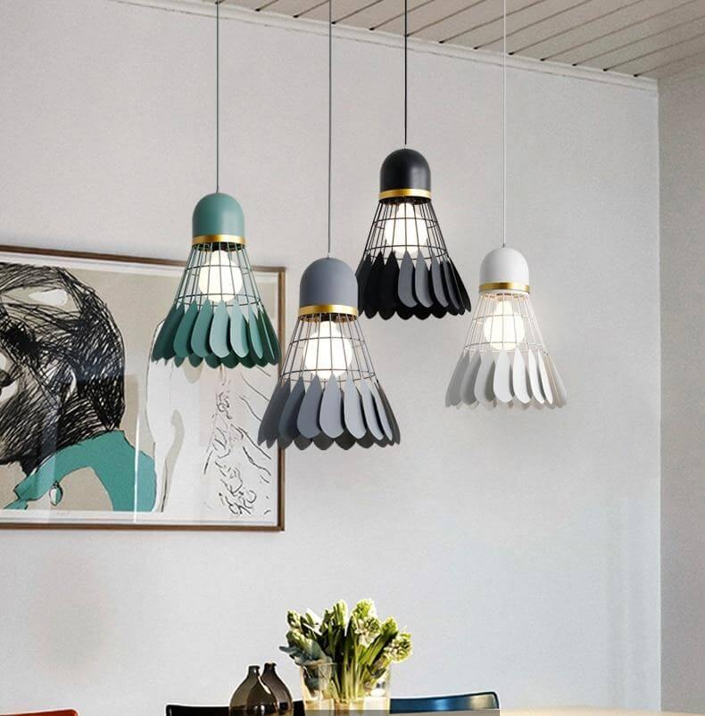 Minimalistische Kandelaberlampe im Badminton-Stil 4