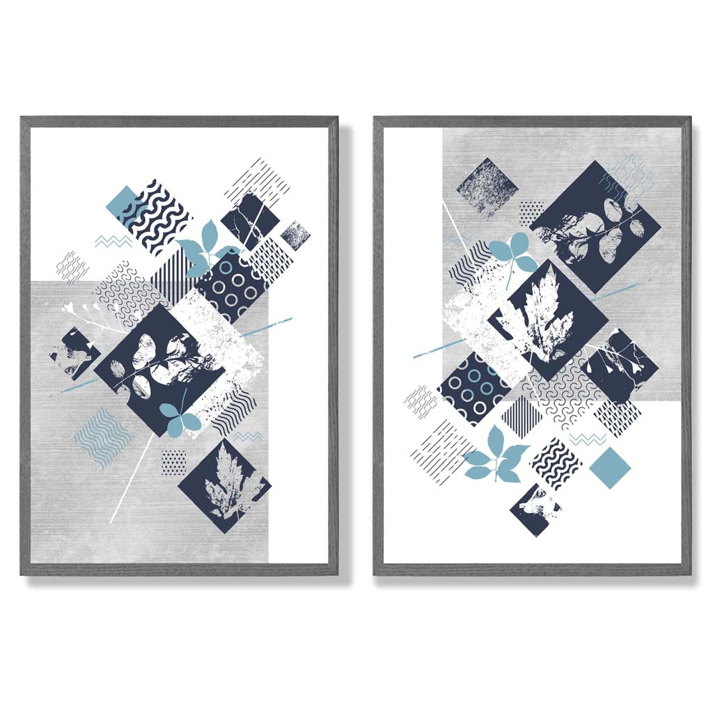 Mixed-Media Blumenrahmen Set mit 2 Kunstdrucken 4
