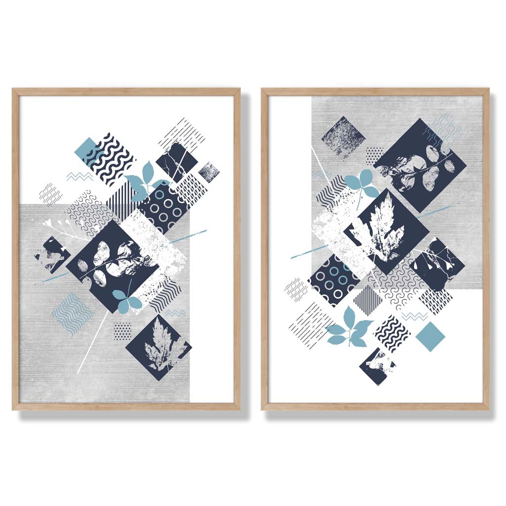Mixed-Media Blumenrahmen Set mit 2 Kunstdrucken 6