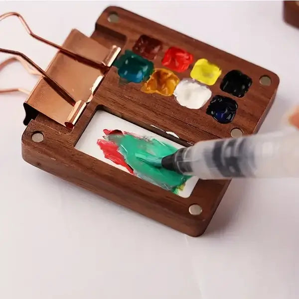 Mobiles Aquarell-Malkasten-Set mit 24 Farben und Pinsel für kreative Abenteuer 8