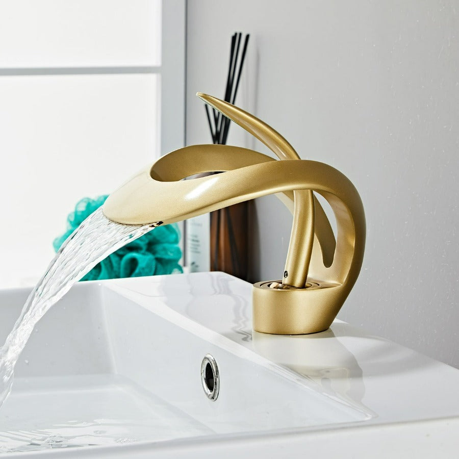 Moderne Badezimmer Armatur Wasserfall Design mit Einhebelgriff 8