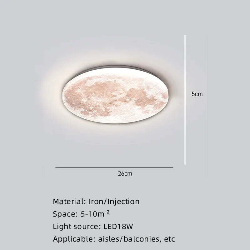 Moderne Deckenlampe mit Mondoberfläche für Wohnzimmer und Schlafzimmer 0