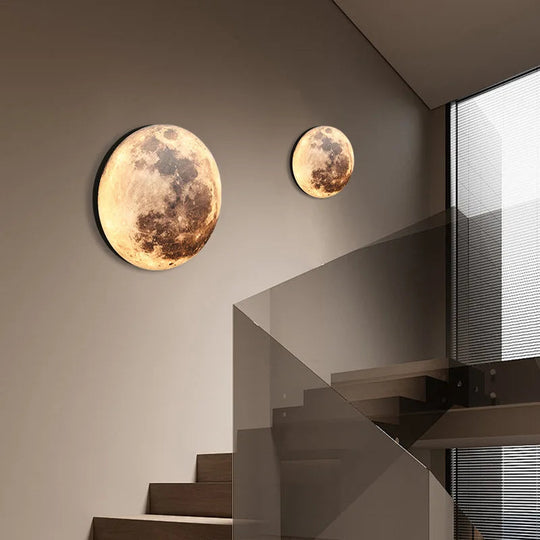 Moderne Deckenlampe mit Mondoberfläche für Wohnzimmer und Schlafzimmer 2