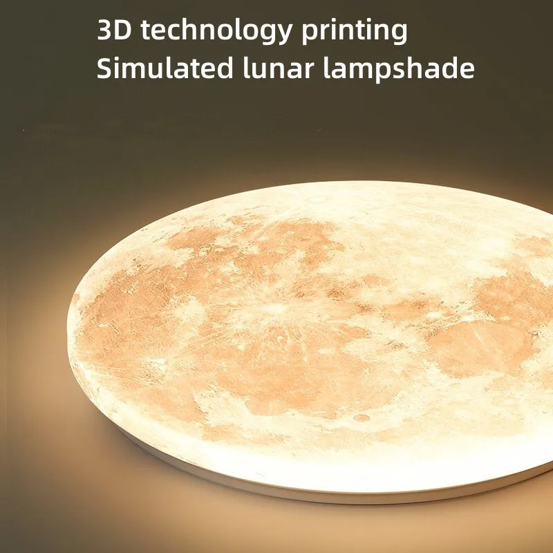 Moderne Deckenlampe mit Mondoberfläche für Wohnzimmer und Schlafzimmer 3