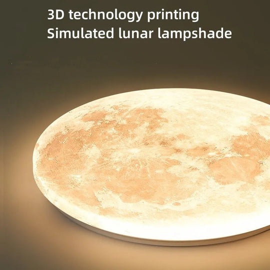Moderne Deckenlampe mit Mondoberfläche für Wohnzimmer und Schlafzimmer 3