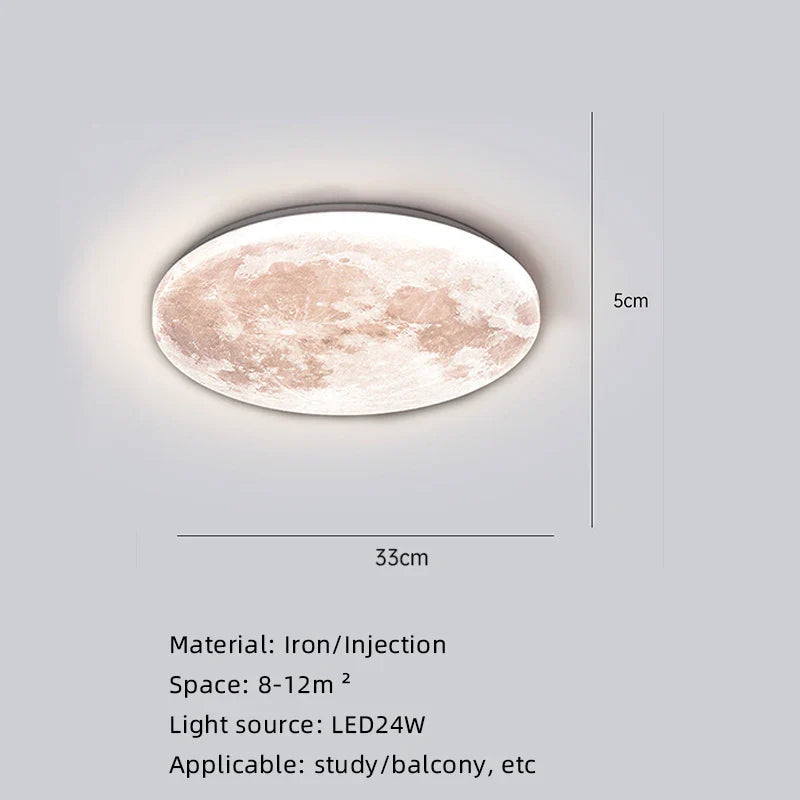 Moderne Deckenlampe mit Mondoberfläche für Wohnzimmer und Schlafzimmer 5