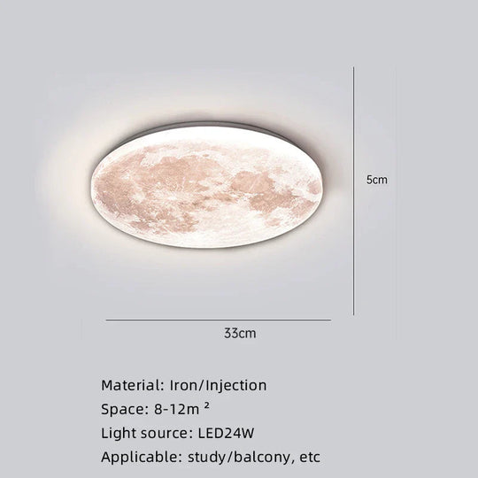 Moderne Deckenlampe mit Mondoberfläche für Wohnzimmer und Schlafzimmer 5