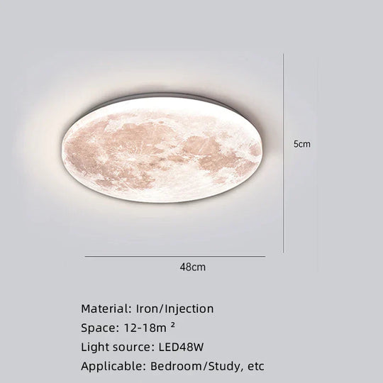 Moderne Deckenlampe mit Mondoberfläche für Wohnzimmer und Schlafzimmer 6