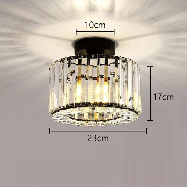 Moderne Deckenleuchte mit Kristallen für Wohnzimmer und Schlafzimmer, LED Deckenlampe, Stilvolle Raumbeleuchtung 0