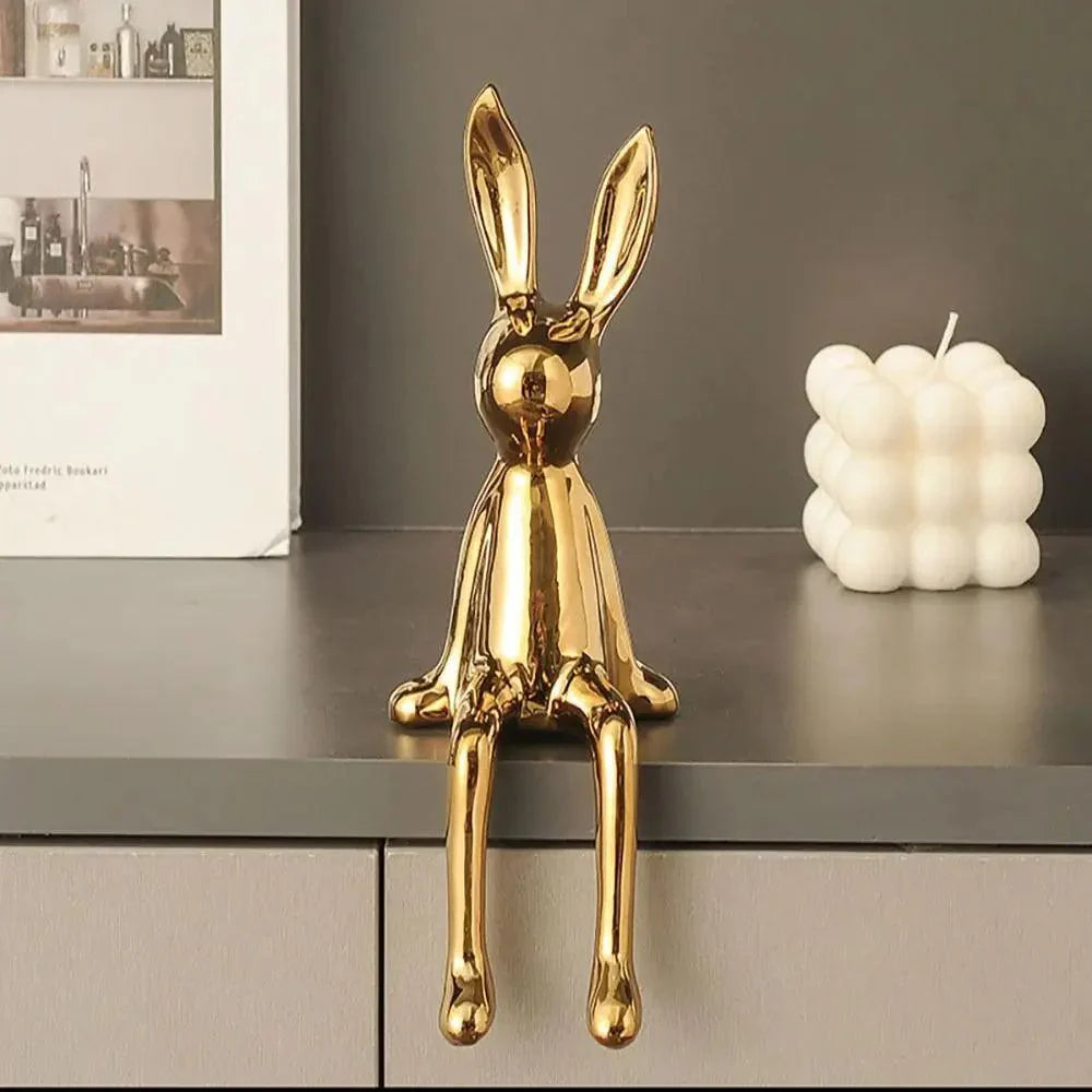 Moderne Kaninchen-Skulptur für Stilvolle Wohnräume 0