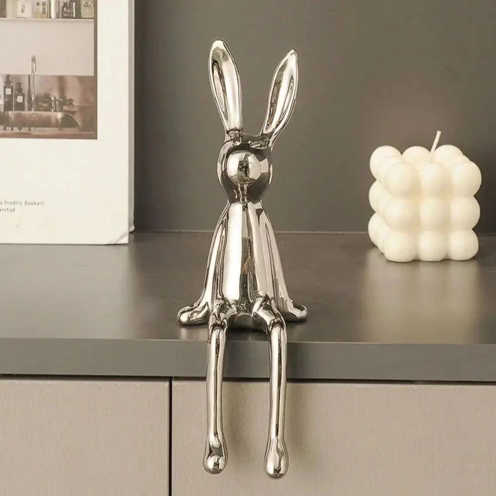 Moderne Kaninchen-Skulptur für Stilvolle Wohnräume 5