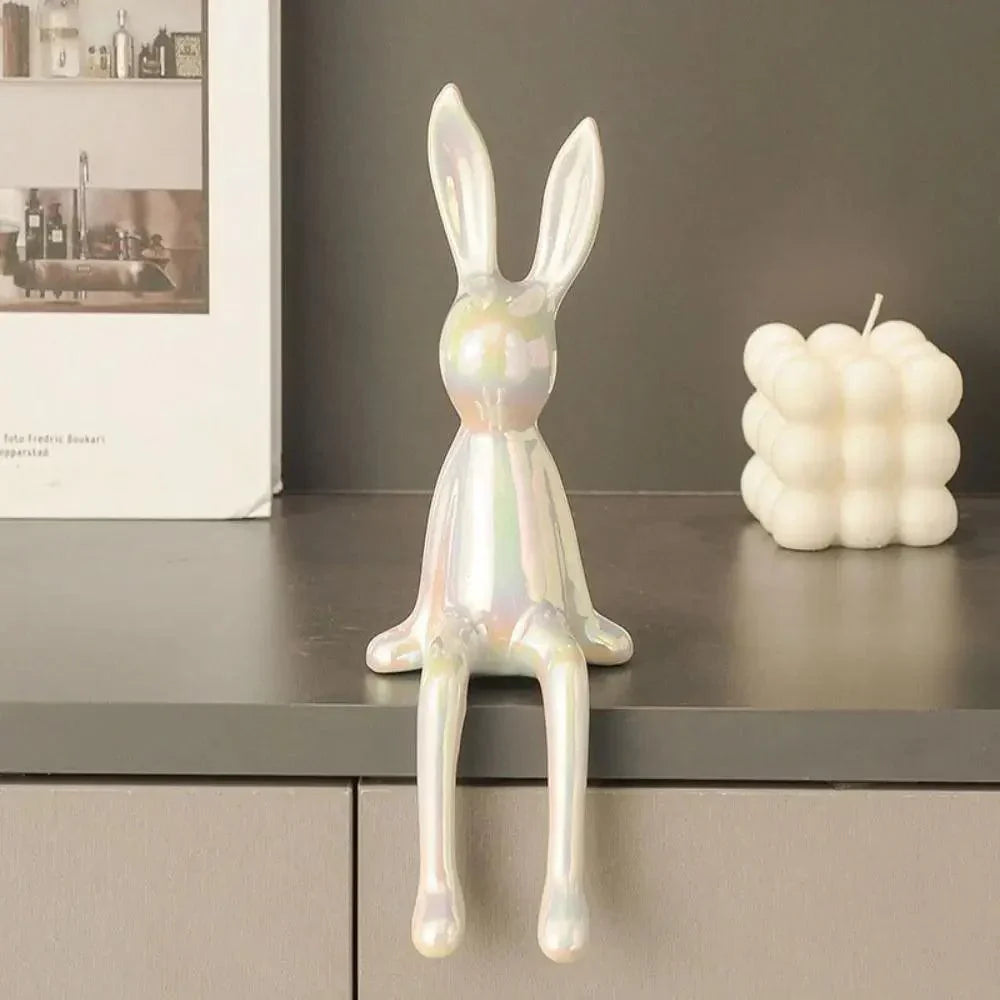 Moderne Kaninchen-Skulptur für Stilvolle Wohnräume 6