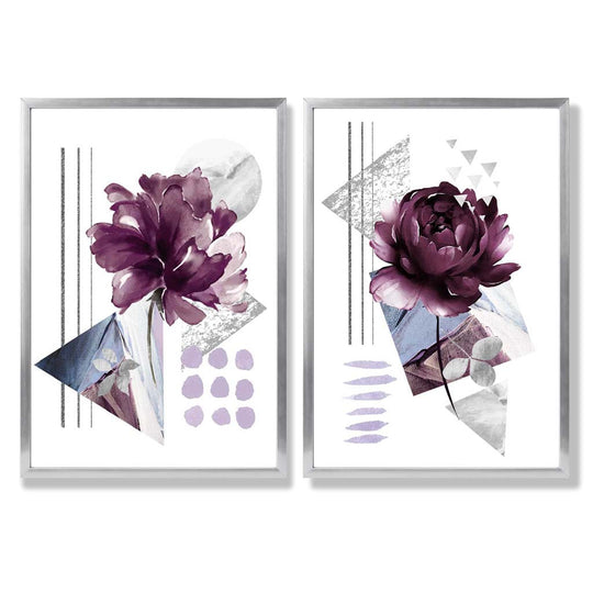 Moderne Kunstdrucke Blumen Set mit Rahmen - 2er-Set Kunstbilder kaufen 9