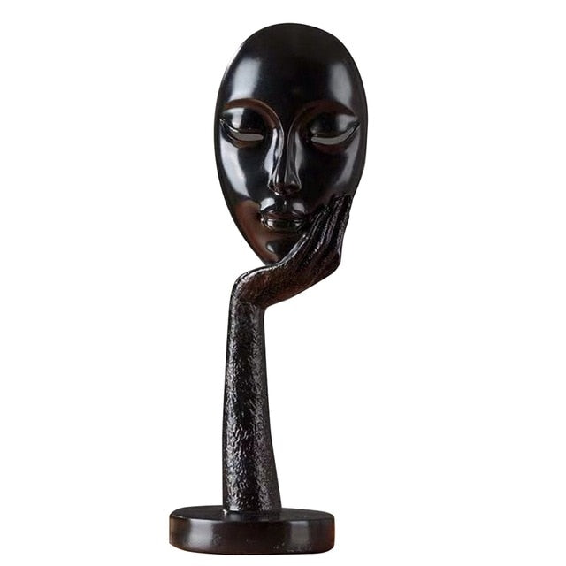 Moderne Kunststatue Abstraktes Design mit Menschlichem Gesicht 0