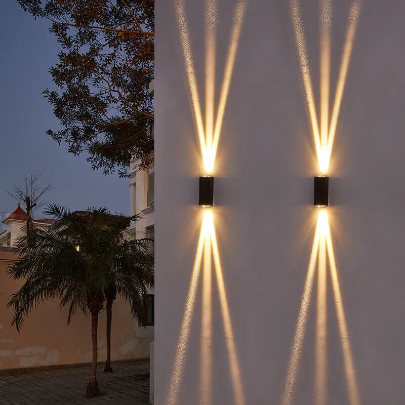 Moderne LED-Außenwandleuchte Rechteckig 7