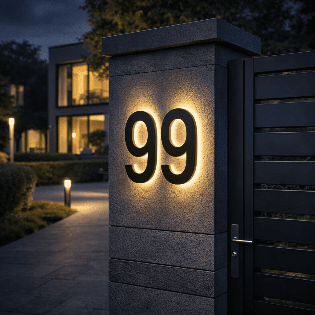 Moderne LED-Hausnummern für individuelle Gestaltung 0