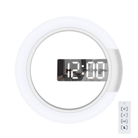 Moderne LED-Ringlampe Wanduhr für stilvolle Innenräume 0