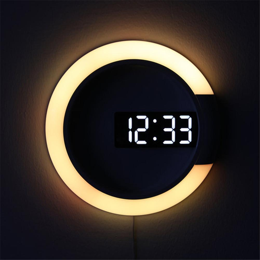Moderne LED-Ringlampe Wanduhr für stilvolle Innenräume 1
