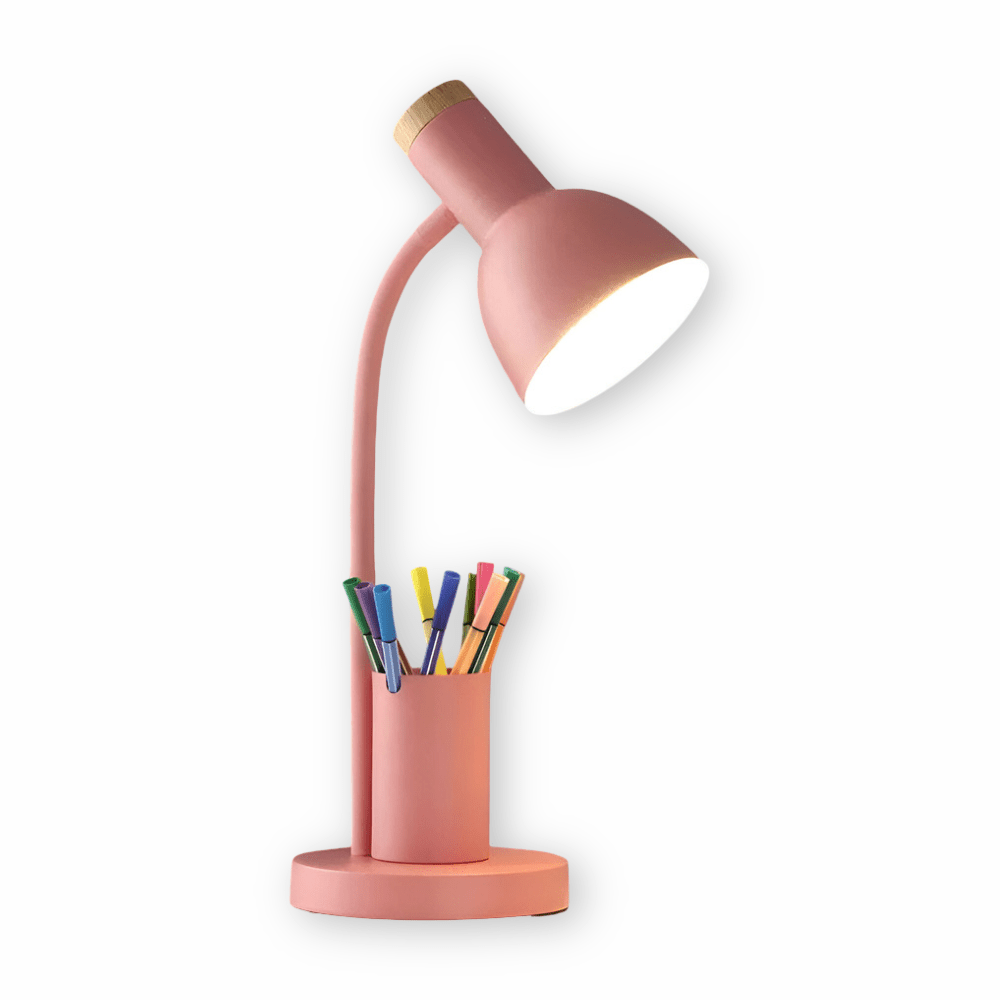 Moderne LED-Schreibtischlampe mit Stifthalter und drei Lichtmodi 11