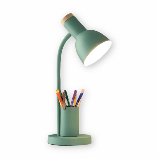 Moderne LED-Schreibtischlampe mit Stifthalter und drei Lichtmodi 9