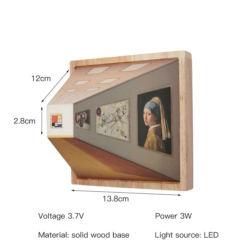 Moderne LED-Wandlampe 3D Kunst für Zuhause 7