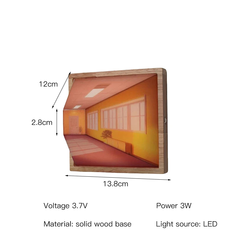 Moderne LED-Wandlampe 3D Kunst für Zuhause 8