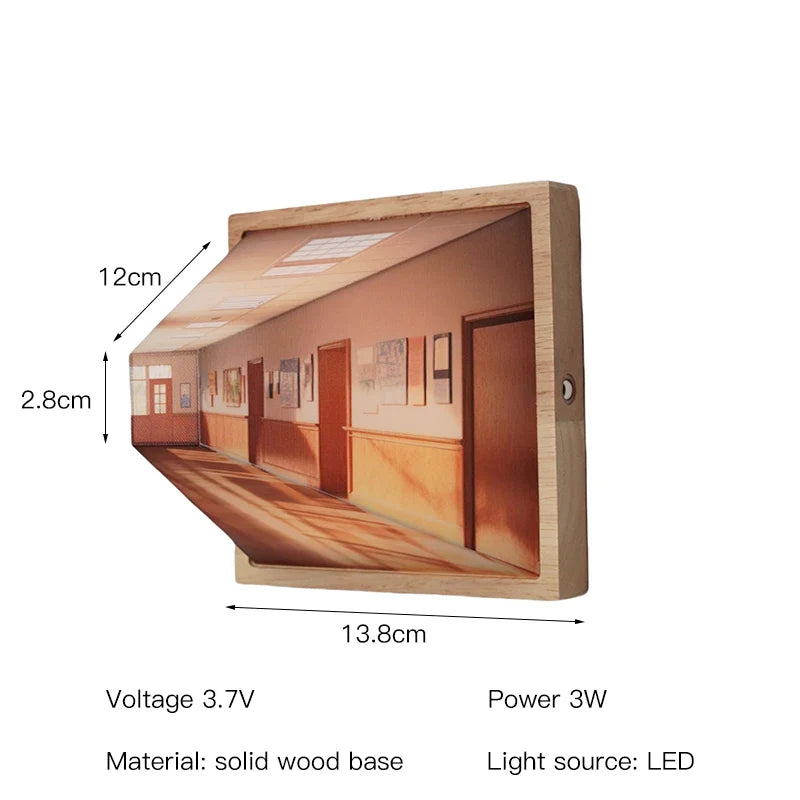 Moderne LED-Wandlampe 3D Kunst für Zuhause 9
