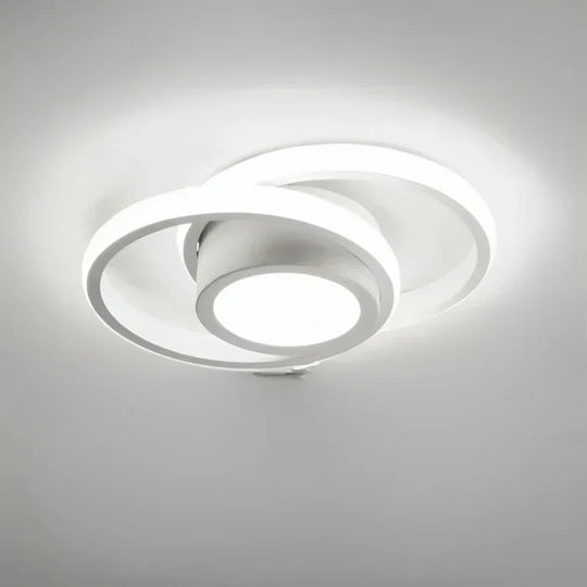Moderne LED Deckenleuchte Doppelring Design für Wohnzimmer und Büro 0