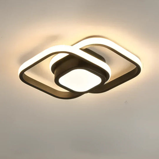 Moderne LED Deckenleuchte Doppelring Design für Wohnzimmer und Büro 8