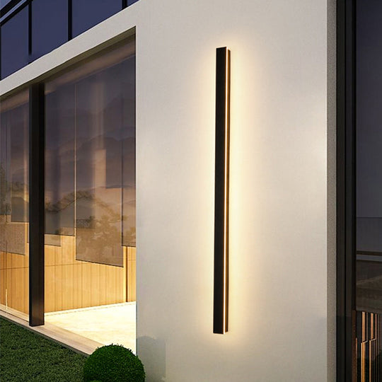 Moderne LED Wandleuchte Innen Außen Minimalistisches Design Schwarz 0