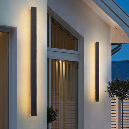 Moderne LED Wandleuchte Innen Außen Minimalistisches Design Schwarz 10