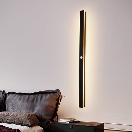 Moderne LED Wandleuchte Innen Außen Minimalistisches Design Schwarz 2