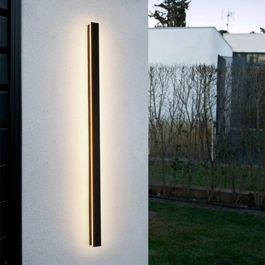 Moderne LED Wandleuchte Innen Außen Minimalistisches Design Schwarz 5