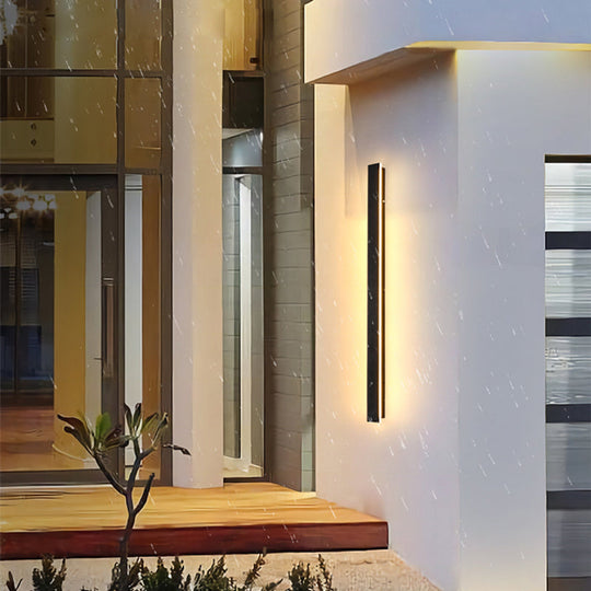 Moderne LED Wandleuchte Innen Außen Minimalistisches Design Schwarz 8