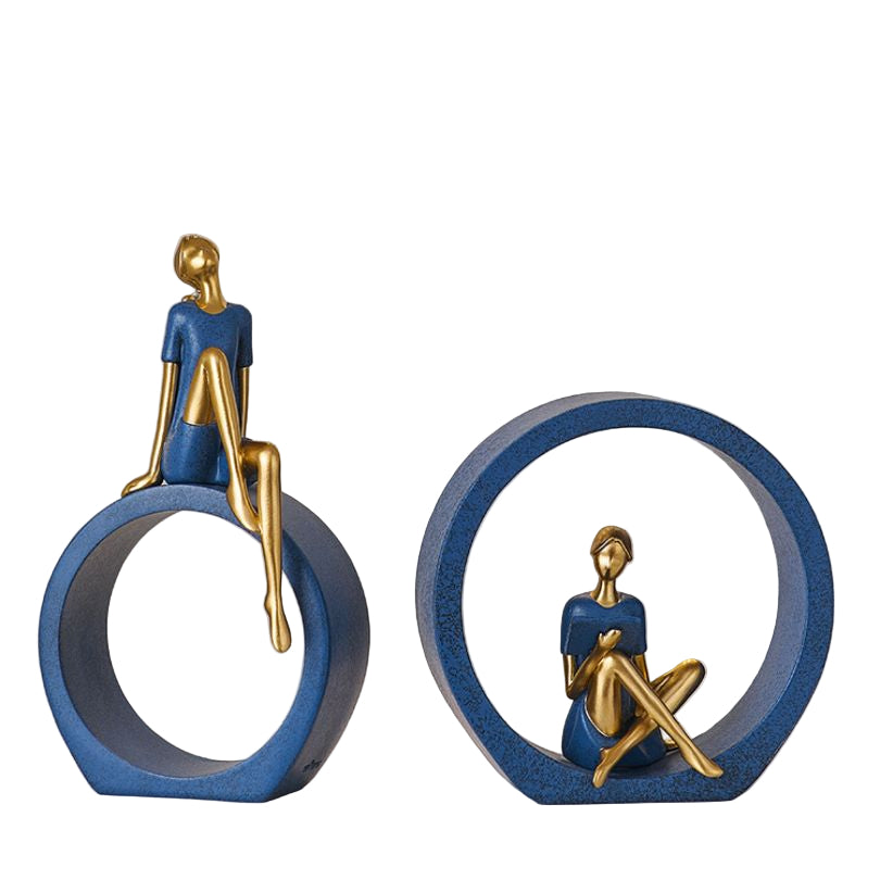 Moderne Mädchenfigur für kreative Arbeitsplatzgestaltung 4
