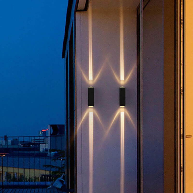 Moderne Rechteckige LED-Außenwandleuchte 0