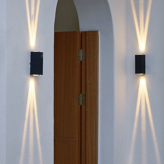 Moderne Rechteckige LED-Außenwandleuchte 5