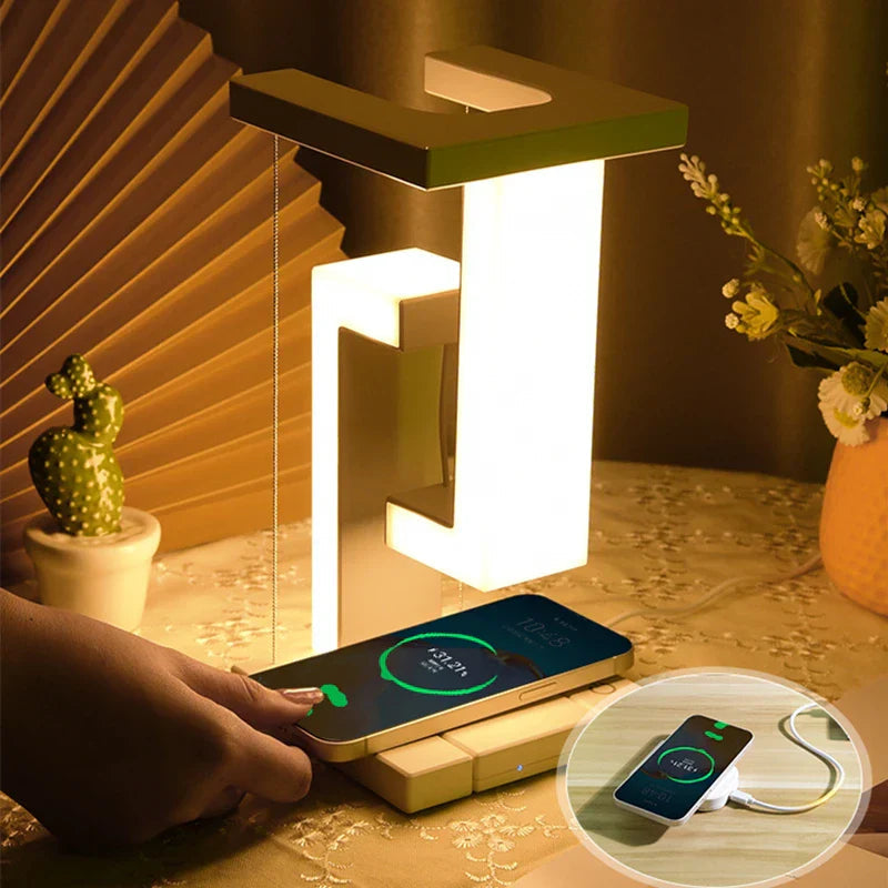 Moderne Schreibtischlampe LED mit Kabelloser Ladefunktion und Touch-Dimmung 0